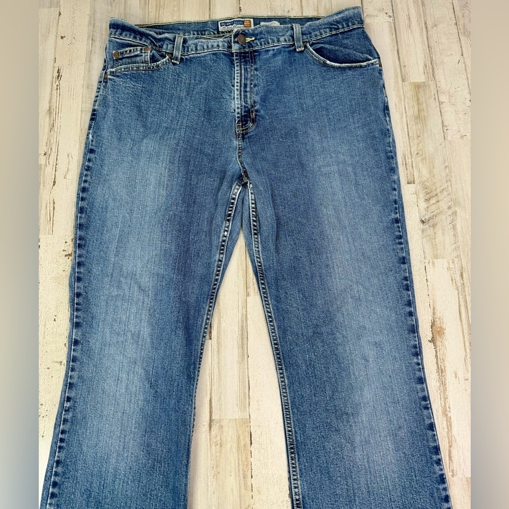 Vintage Old Navy Jeans Womens 18L Blue Mid Rise Wide Leg 38x33 Y2K Denim - Picture 2 of 10